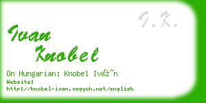 ivan knobel business card